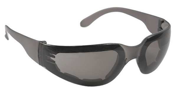 Safety Glasses, Wraparound Smoke AF Polycarbonate Lens, Anti-Fog