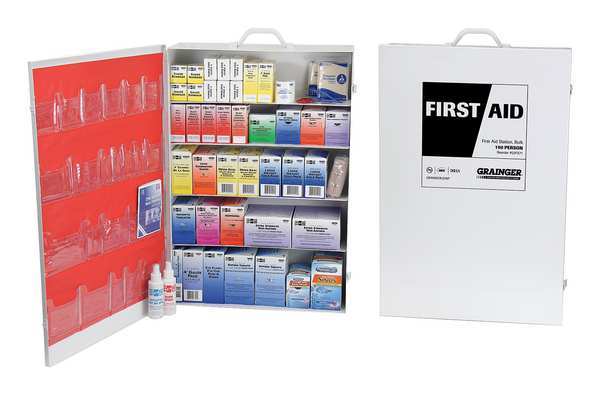 Bulk First Aid Cabinet, Steel, 150 Person
