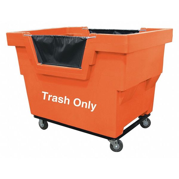Cube Truck, 7/8 cu. yd., 1000lb Cap, Orange