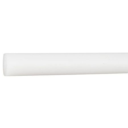 White Polypropylene Rod Stock 8 ft. L, 1/2