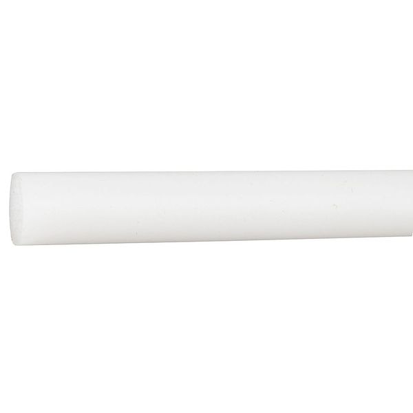 White Polypropylene Rod Stock 4 ft. L, 1-1/4
