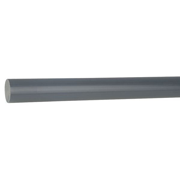 Gray PVC Rod Stock 8 ft. L, 1-1/8