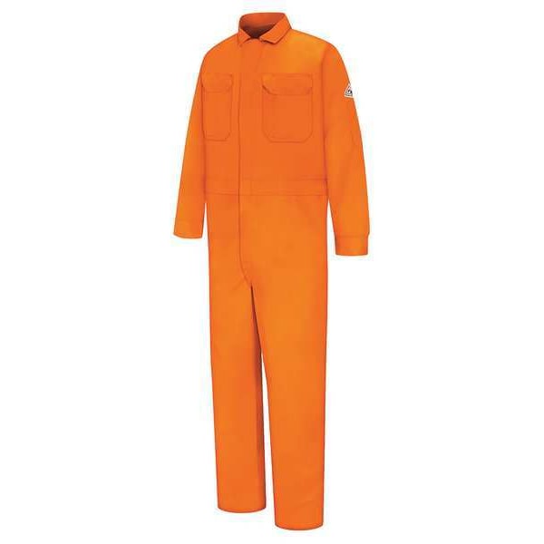 Flame Resistant Coverall, Orange, 100% Cotton, 42