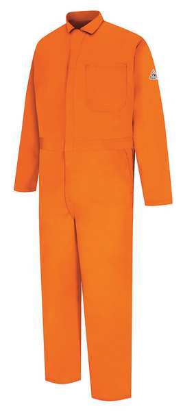 Flame Resistant Coverall, Orange, 100% Cotton, 60