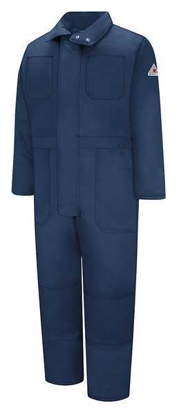 Flame Resistant Coverall, Navy, Cotton/Nylon, 3XL