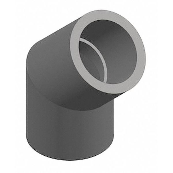 PVC Elbow, 45 Degrees, Socket x Socket, 3/8 in Pipe Size