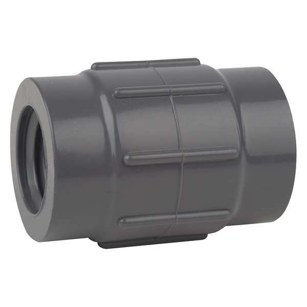 PVC Reducing Coupling, FNPT x FNPT, 1 1/4 in x 3/4 in Pipe Size