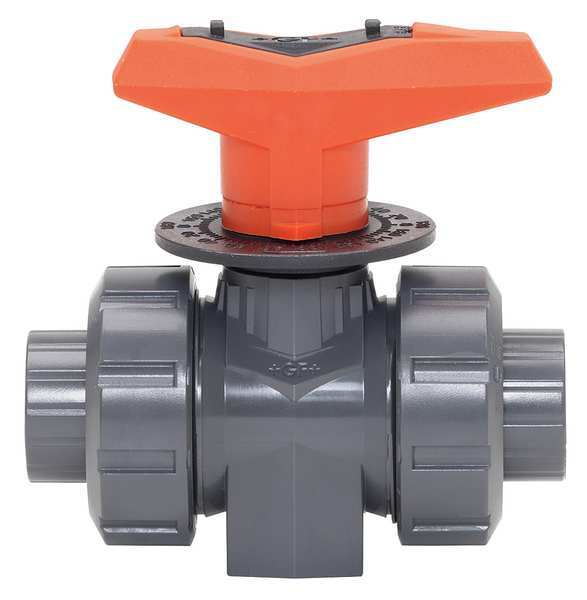 Metering Ball Valve, 1/2 In, PVC