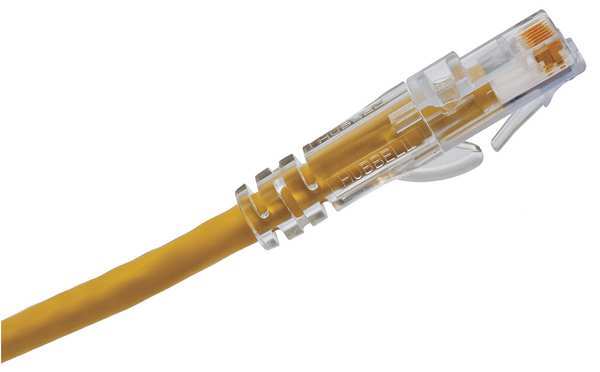 Ethernet Cable, Cat 6A, Yellow, 20 ft.