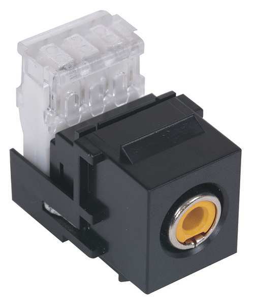Snap Fit Connector, Yellow/Black, RCA