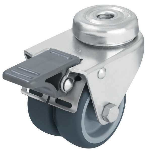 Dual Whl Cstr, Swl, Thrm Rubr, 3 in., 220 lb