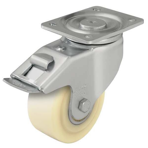 Swivel Plate Caster, Nylon, 4 in., 1540 lb.