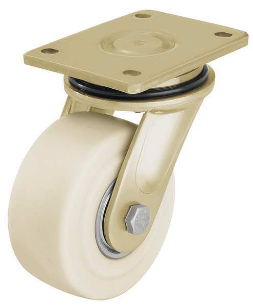 Swivel Plate Caster, Nylon, 5-7/8 in, 5500 lb., D