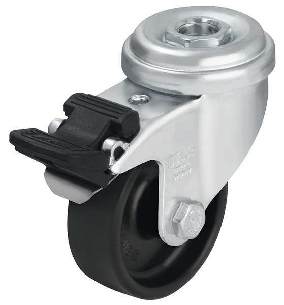 Kingpin Swivel Caster, Nylon, 2 in., 165 lb