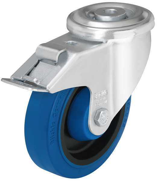 Kingpin Swivel Caster, Rubber, 3-1/8 in., 300 lb.