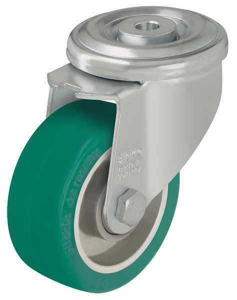 Kingpin Swivl Cstr, Poly, 4 in., 660 lb, Grn