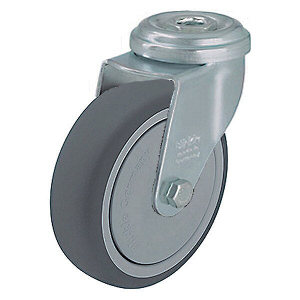 Kingpin Swivel Caster, Therm Rubber, 3 in., 165 lb.
