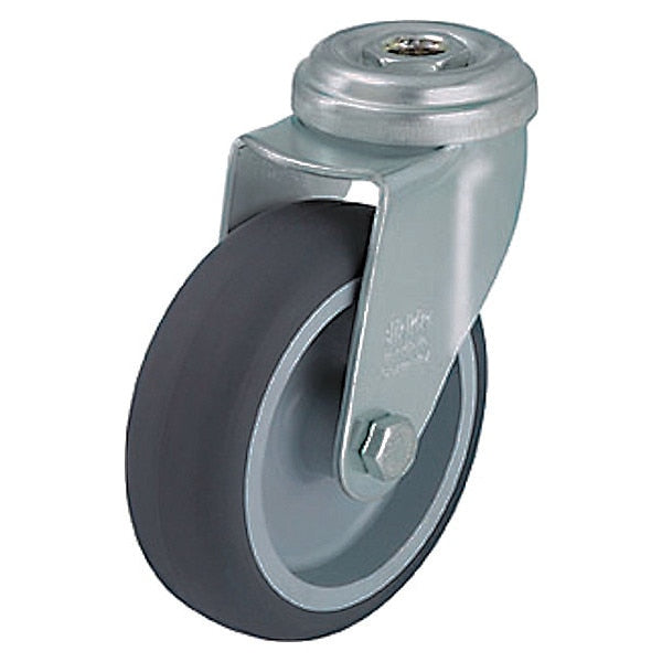 Kingpin Swivel Caster, Therm Rubber, 2 in, 110 lb, SS