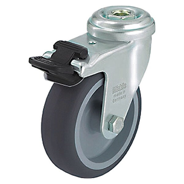 Kingpin Swivel Caster, Therm Rubber, 3 in, 165 lb, SS