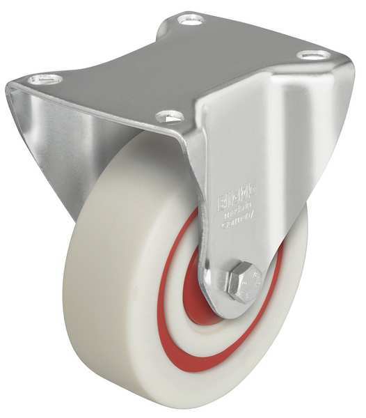 Rgd Plate Caster, Nylon, 4 in., 330 lb., A