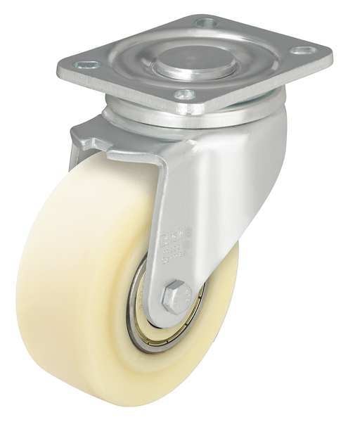 Swivel Plate Caster, Nylon, 4 in., 1540 lb., A