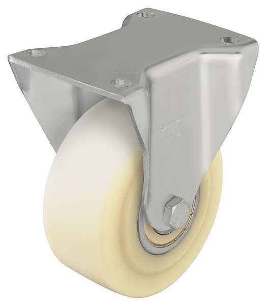 Rgd Plate Caster, Nylon, 4 in., 1540 lb.