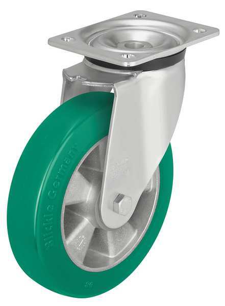 Swivel Plate Caster, Polyurethane, 5 in, 770 lb