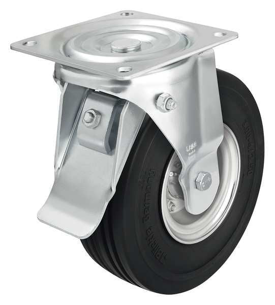 Swivel Solid Rubr Castr, 9-7/8 in, 1000 lb