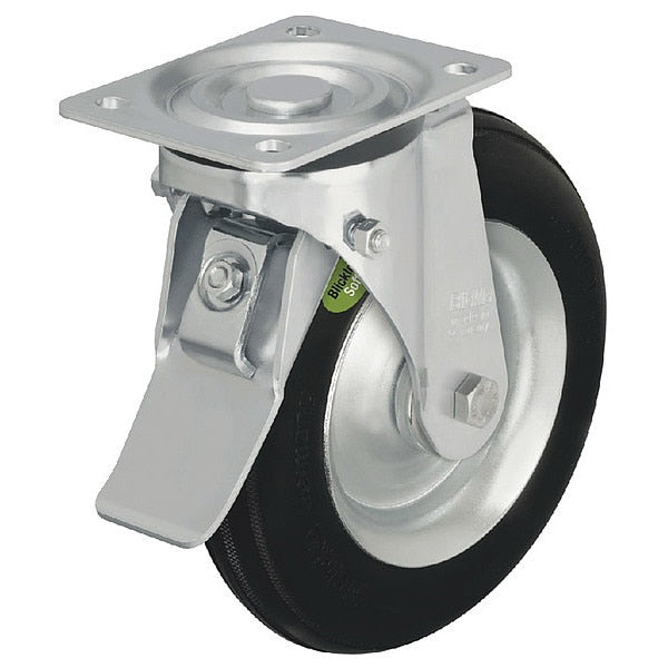Swvl Sld Rbr Cstr w/Brk, 10-1/4 in, 440 lb