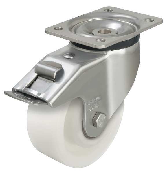 Swivel Plate Caster, Nylon, 5 in., 1650 lb.