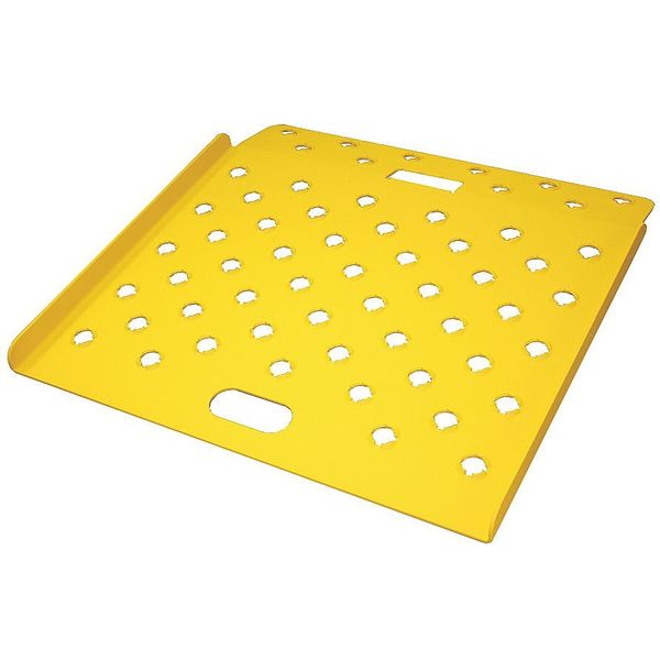 Curb Ramp, Alum., Yellow, 30 In. W, 30 In. L