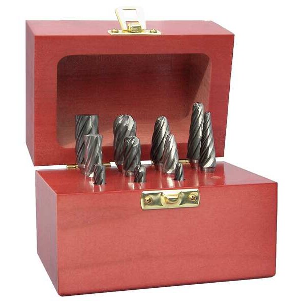 Carbide Bur Set, Aluma Cut, 1/4 in, 12 pc