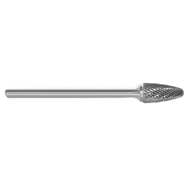 Carbide Bur, Tree, 1/4 In, 1/4 Shank