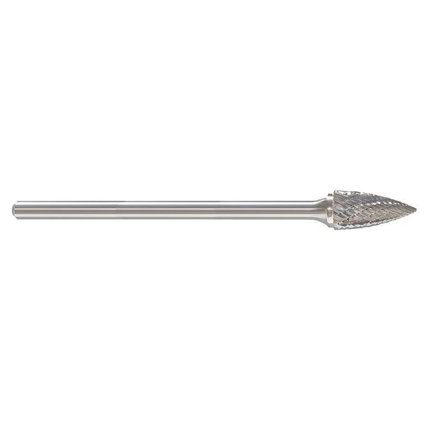 Carbide Bur, Pointed Tree, 1/4, 1/4 Shank