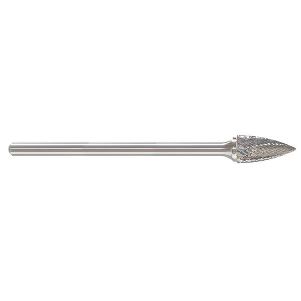 Carbide Bur, Flame, 5/16 In, 1/4 Shank