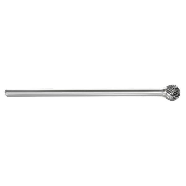 Carbide Bur, Ball Shape, 1/2 In, 1/4 Shank