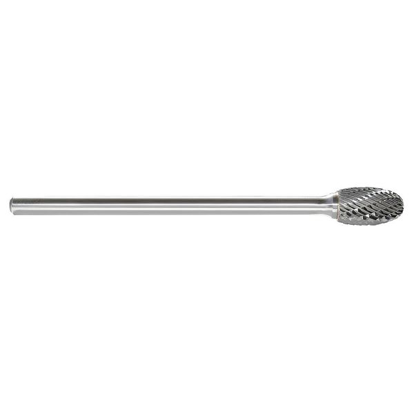 Carbide Bur, Oval, 3/8 In, 1/4 Shank