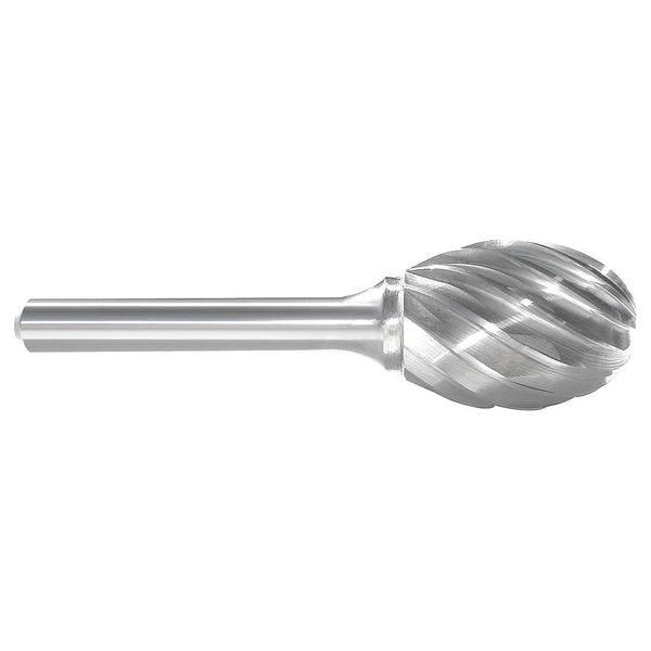 Carbide Bur, Oval, 3/4 In, 1/4 Shank