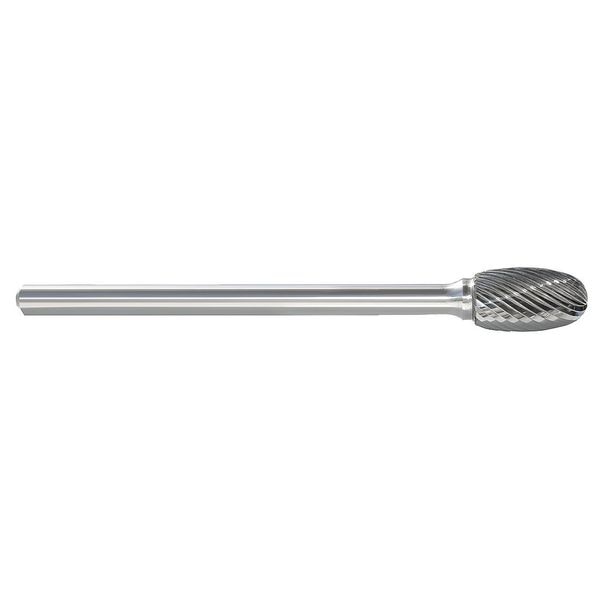 Carbide Bur, Oval, 1/2 In, 1/4 Shank
