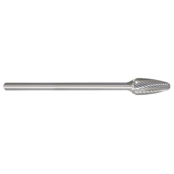 Carbide Bur, Tree, 3/8 In, 1/4 Shank