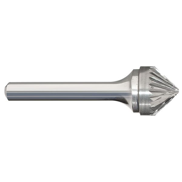 Carbide Bur, Cone, 3/8 In, 1/4 Shank