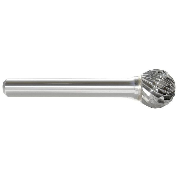 Carbide Bur, Ball Shape, 3/32 In, 1/8 Shank
