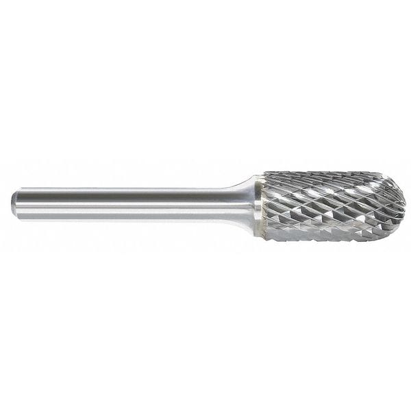 Carbide Bur, Radius End, 3/16 In, 1/8 Shank