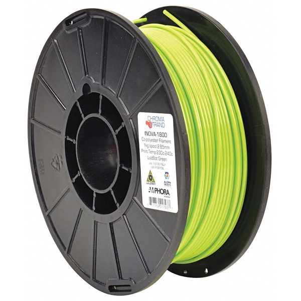 Chroma Strand INOVA-1800 Copolyester Filament, Green 2.85mm, 1kg reel