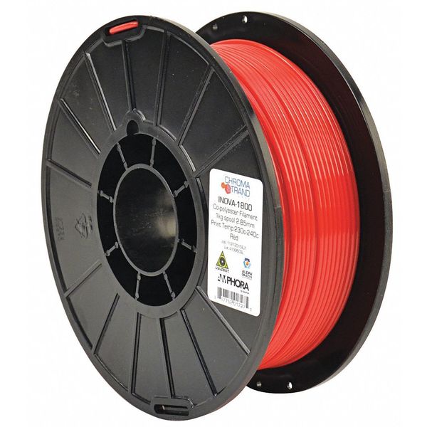 Chroma Strand INOVA-1800 Copolyester Filament, Red 2.85mm, 1kg reel