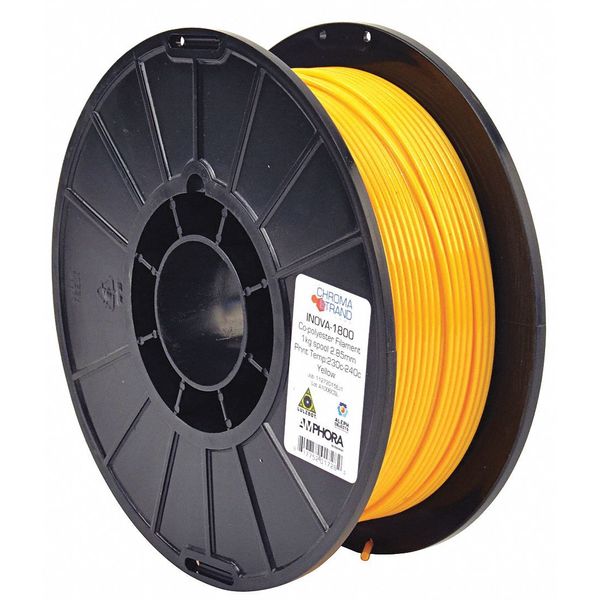 Chroma Strand INOVA-1800 Copolyester Filament, Yellow 2.85mm, 1kg reel