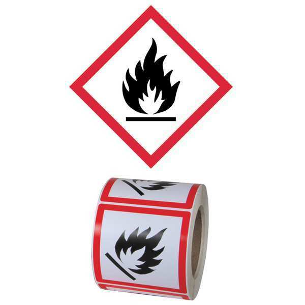 Pictogram Label, Flame Hazard, PK500