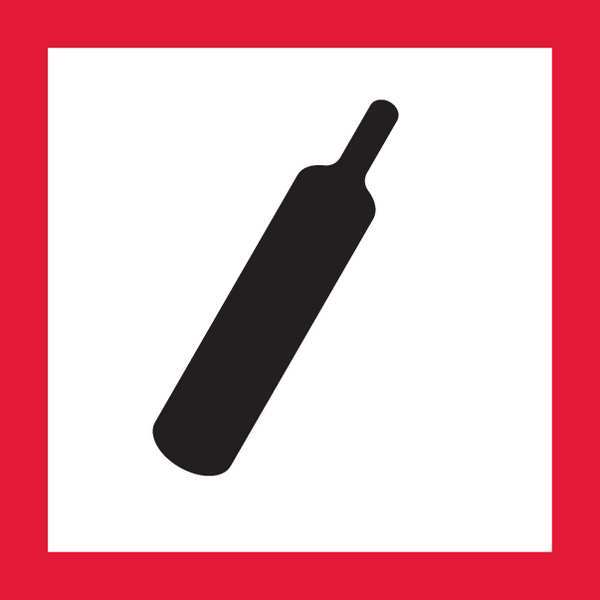 Pictogram, Black/Red, Self Adhesive Vinyl, GHS1267