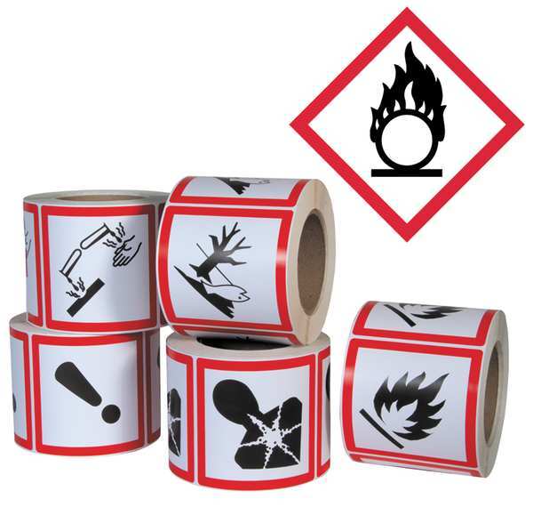 Pictogram Label, Flame Circle, PK500