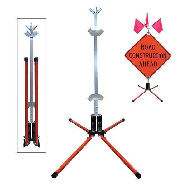 Sign Stand, Rigid, Steel, 36 In.